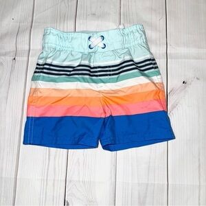 Neon Striped Swim Trunks - Baby Size 18 months